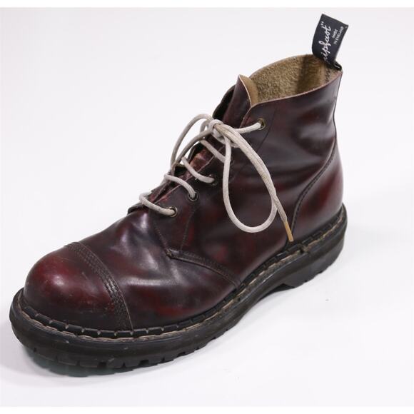 Gripfast Made in England Burgundy Boots Steel Toe Mens Eu 45 - US 12 - Picture 1 of 11